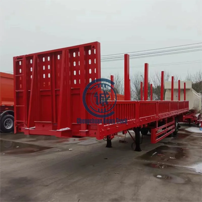 Newly Manufactured 2X 30-50 Tonnes Good Quality Heavy Load Disc Braking Side Wall Semi Trailer